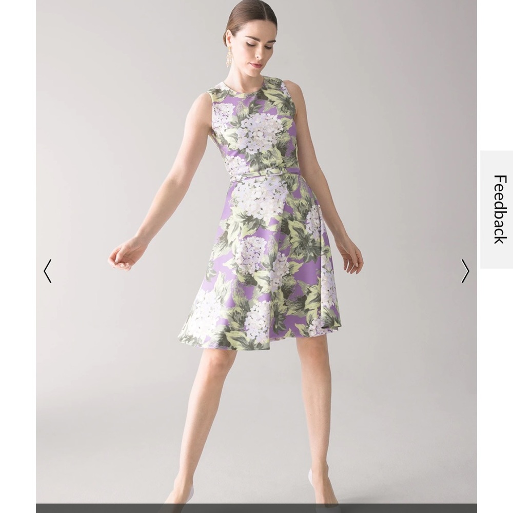 WHBM Beautiful lilac floral dress - size 8 - worn once!